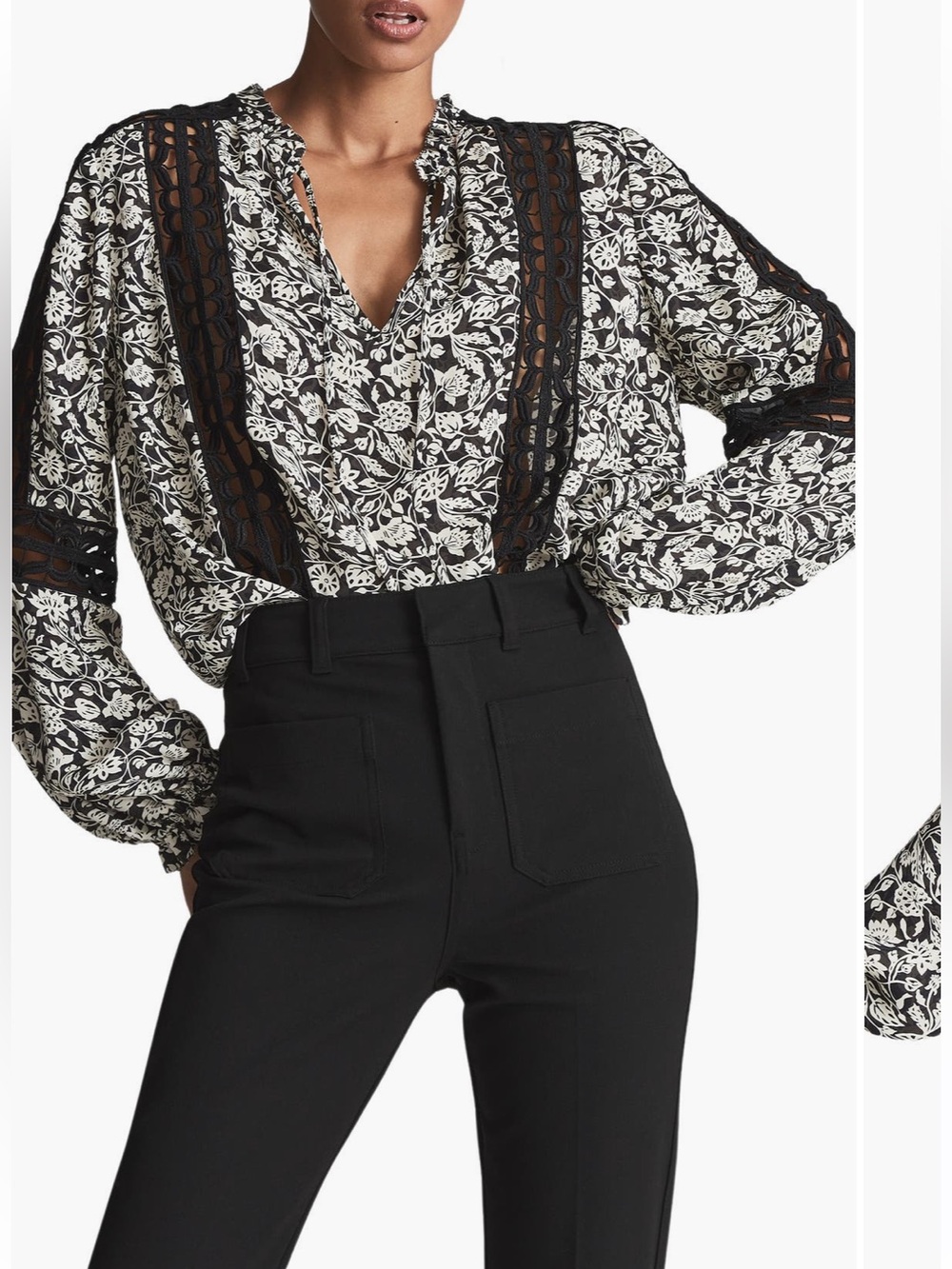 Reiss Florence insert blouse